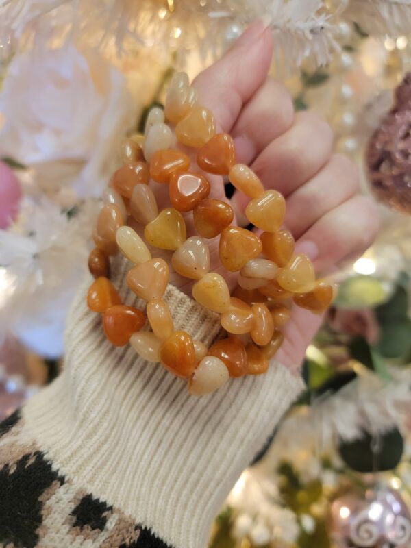 Golden Azeztulite Heart Bracelet